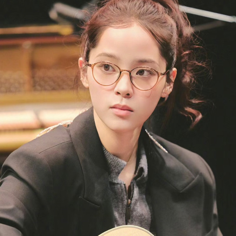 欧阳娜娜同款素颜茶色眼镜近视女