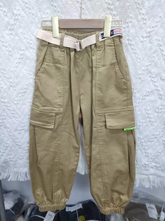 不可比喻品牌童装秋季休闲百搭弹力棉工装裤男女中大童休闲长裤