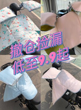 四季中厚款电动车挡风被夏款龟电瓶车小型分体遮阳罩防水双面使用