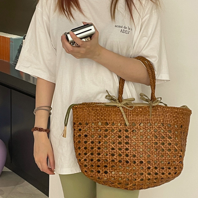 比利时编织包复古镂空法式