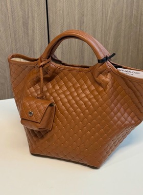 Roberta Gandolfi意大利轻奢高级感菱格时尚手提包女大容量斜挎包