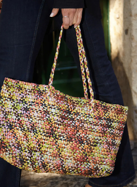 Dragon Diffusion8093法式羊皮编织包复古文艺真皮手提单肩包女