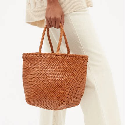 Dragon Diffusion8813编织包女法式篮子手工文艺百搭手提包女正品