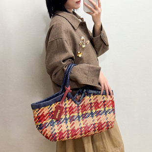 VIPERA意大利手工牛皮MONET MULTICOLOR小号拼色系列编织包 FRAME