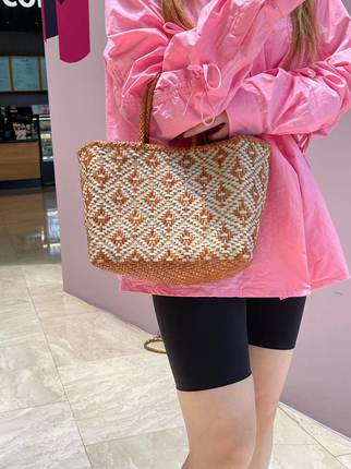 Dragon diffusion8917比利时品牌法式牛皮编织包菜篮子手提包女