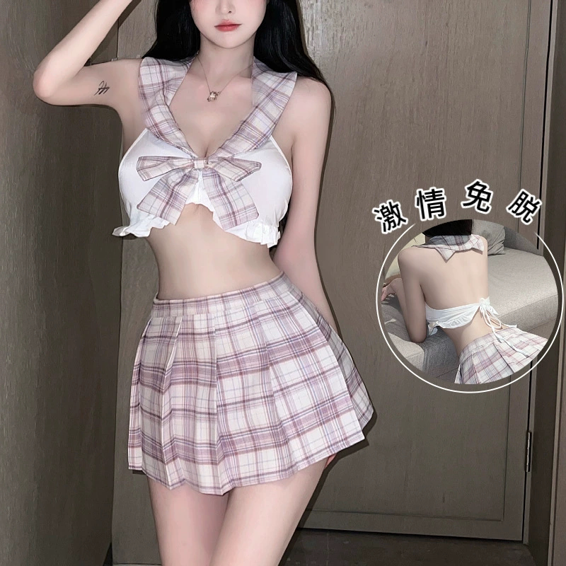 【私慕】JK制服套装女学院风性感日系床上免脱纯欲风辣妹百褶裙