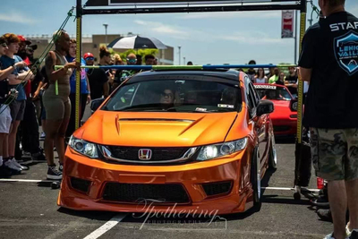 适用于本田九代思域改装typer fd2前杠大包围12至15年车用