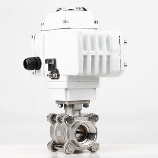 科权304不锈钢3PC电动球阀内螺纹三片式 内丝直通Q81F卡箍夹头DN15