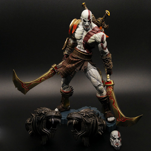 7寸战神手办模型奎托斯Kratos 游戏3可动人偶公仔火焰刀摆件父子