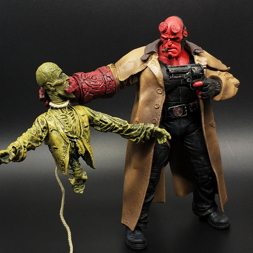 地狱男爵手办模型Hellboy 7寸恶灵骑士玩具人偶电影孩男生日礼物