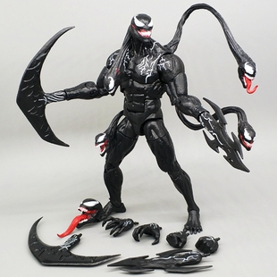 惊奇毒液手办蜘蛛侠特工钢铁侠可动人偶玩具多头共生体素电影模型