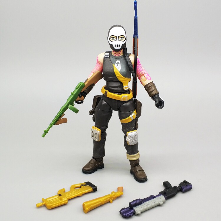 3.75寸堡垒之夜手办女双手枪叉骨特种部队工兵可动人偶模型玩具