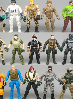 3.75寸特种部队手办潜水员工兵特种部队可动人偶夺宝奇兵散货玩具