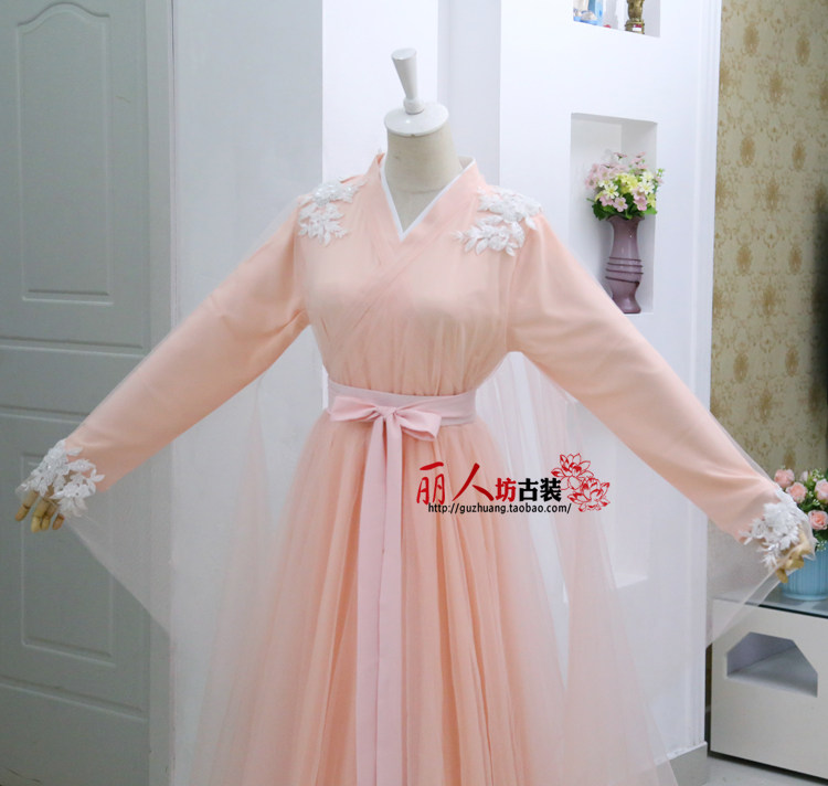 唐古丽人坊三生三世枕上书十里桃花白凤九同粉橙款古装轻纱装