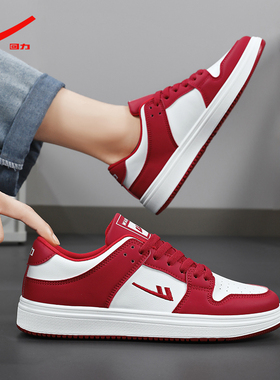 回力男鞋2026春季潮鞋学生低帮板鞋百搭运动休闲鞋本命年红色鞋子