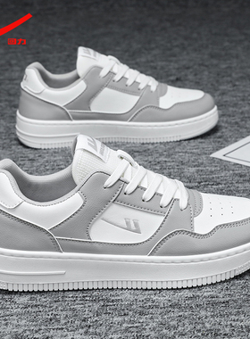 回力休闲板鞋男款春季新款情侣轻便皮面运动鞋青少年潮牌百搭男鞋