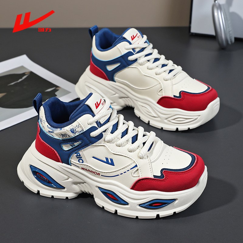 回力童鞋男童10秋冬12皮面防水13岁大童15女孩运动鞋软底老爹潮鞋