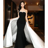 晚礼服裙宴会2023新款 轻奢高级感小众高端气质主持人设计感