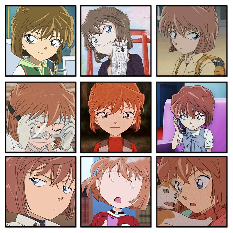 卡通动漫名侦探柯南灰原哀diy数字油画手绘家居客厅卧室装饰挂画