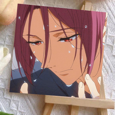 动漫free!男子游泳部松冈凛人物头像diy数字油画填色家居装饰画