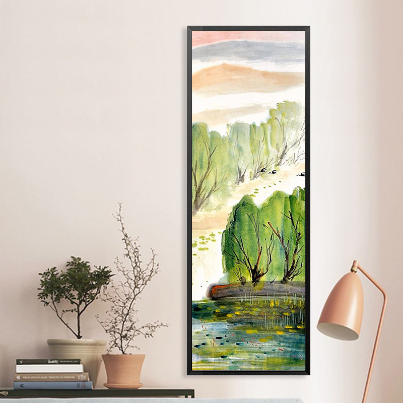 DIY品都林风眠手绘餐厅装饰画