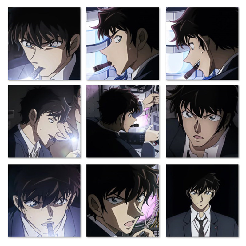 名侦探柯南松田阵平动漫卡通 diy数字油画填色家居装饰画