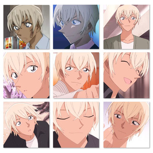 名侦探柯南警校五人组降谷零安室透 diy数字油画填色家居装饰画