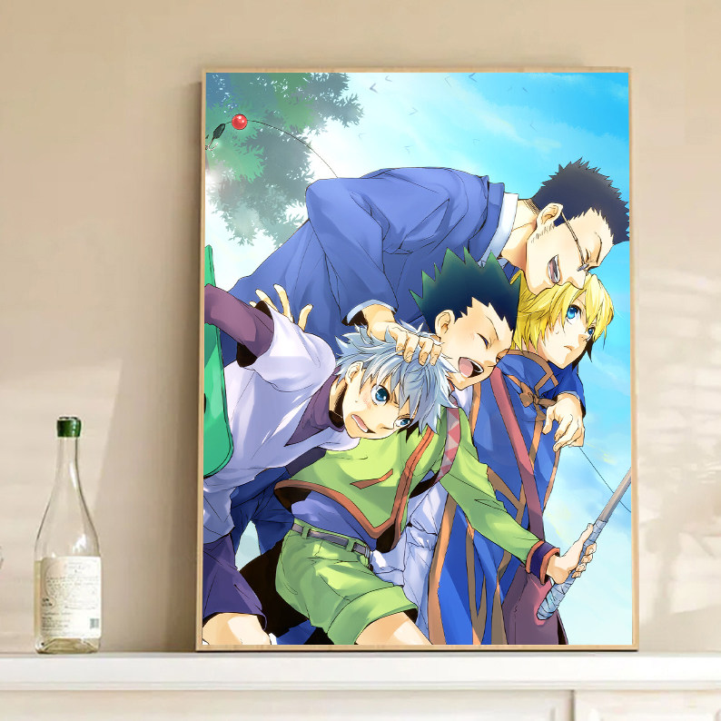 全职猎人小杰奇犽酷拉皮卡雷欧力 diy数字油画手绘填色家居装饰画