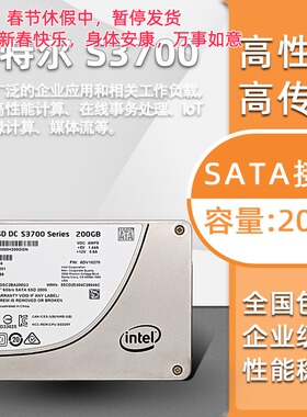 Intel/英特尔 S3700 200G 企业级SSD固态硬盘 SATA接口10DWPD回写