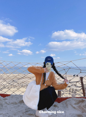 LISEYEN设计师款秋冬炒鸡实用的加绒显瘦绒绒毛线裙