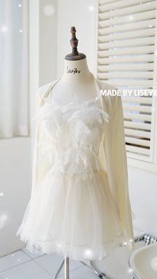 Liseyen设计师款超美腻雪花吊带+纱裙套装女设计感背心半裙两件套