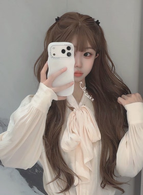 LISEYEN设计师 琉璃香槟色 缎面丝光肌理纹衬衫女小众设计感上衣