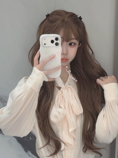 LISEYEN设计师 琉璃香槟色 缎面丝光肌理纹衬衫女小众设计感上衣