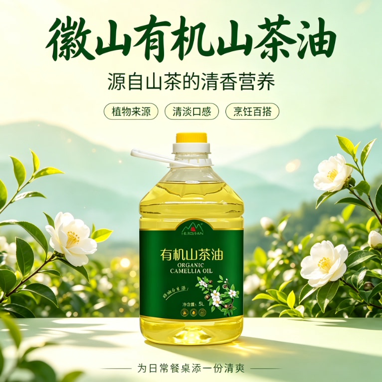 徽山山茶茶籽油压榨一级农家自榨纯正家用桶装食用5000ml