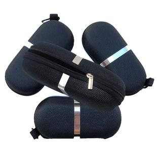 眼镜盒高颜值感银条黑色眼镜盒包装拉链收纳盒抗压墨镜盒批发