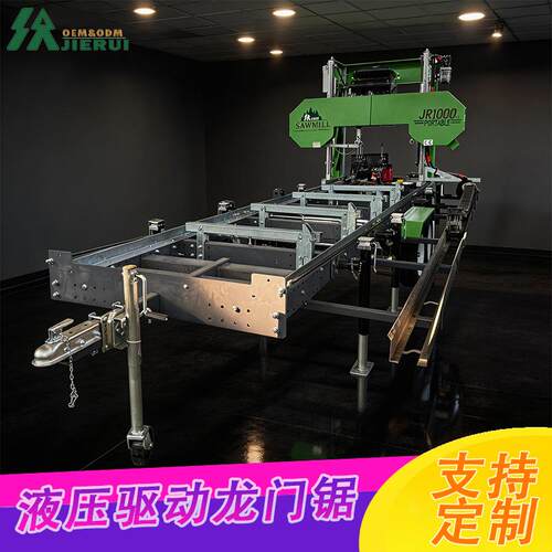 杰睿全自动液压带锯机卧式龙门设计适用大规格原木切片与板材加工