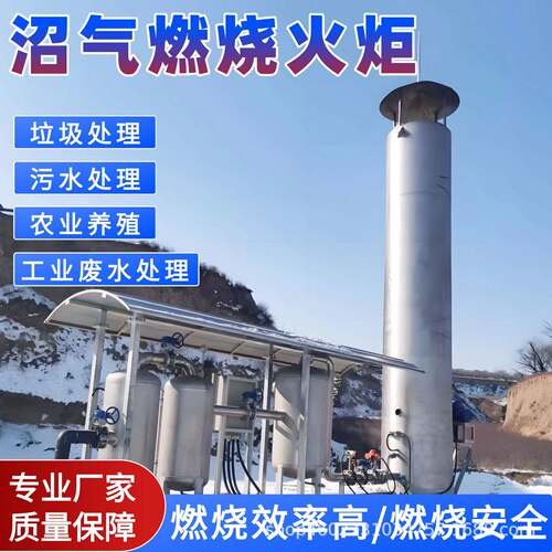 垃圾填埋场沼气不锈钢燃烧火炬内燃式火炬养殖场废气处理成套设备