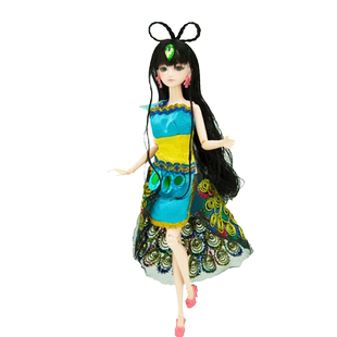 正品叶罗丽娃娃冰公主29cm小灵夜萝莉仙子孔雀女孩玩具