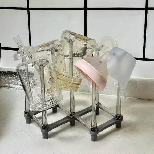 奶瓶沥水架水杯沥水收纳架婴儿奶嘴瓶晾干置物架可调节户外便携架