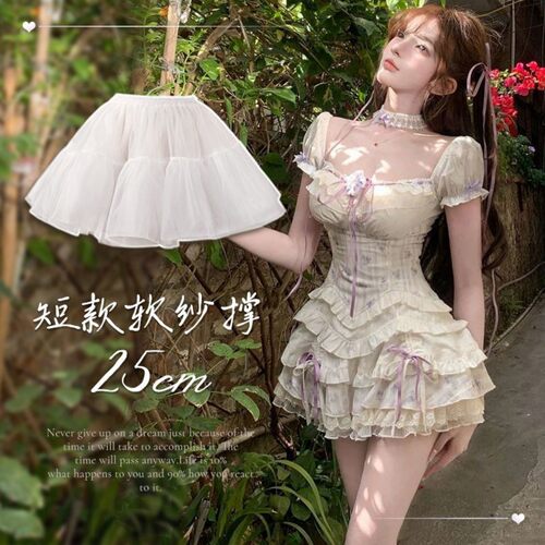 裙撑日常微蓬狗短短裙半身裙安全裤蓬蓬裙洛丽塔内搭暴力裙lolita