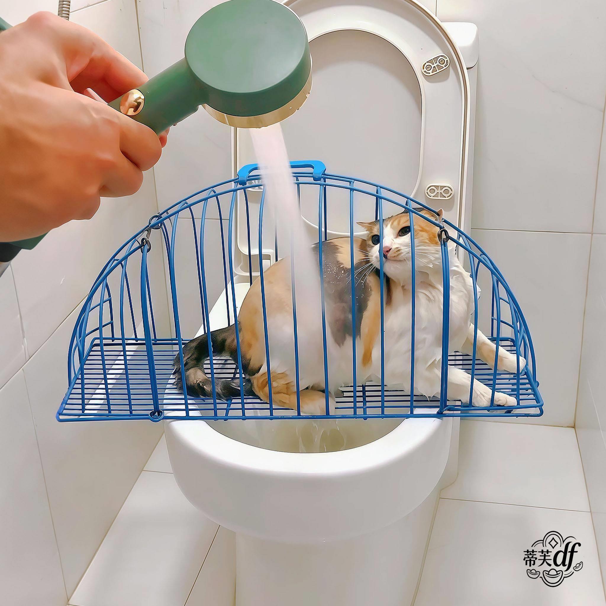 洗猫笼洗猫专用防卡脚防抓咬笼子猫吹风家用运输笼狗笼猫咪旅行箱
