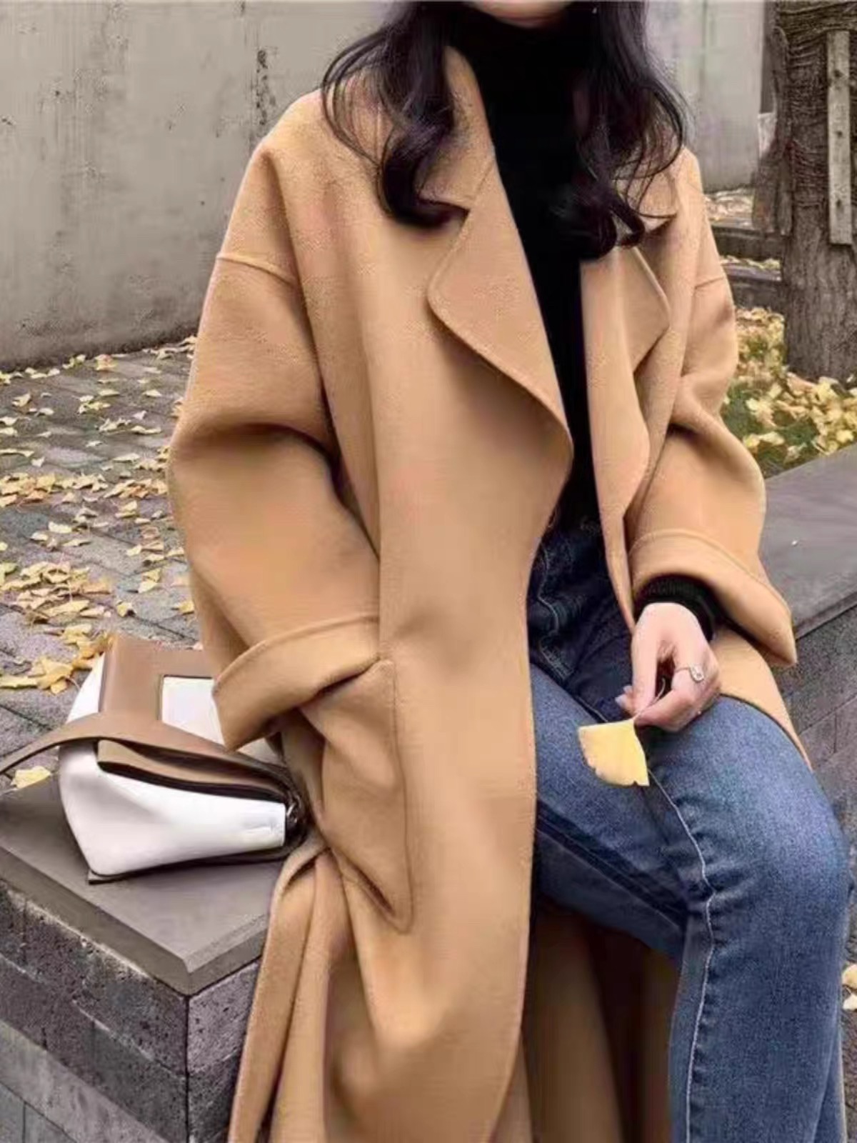 banyun2025新款秋冬韩版宽松显瘦百搭休闲毛呢外套女