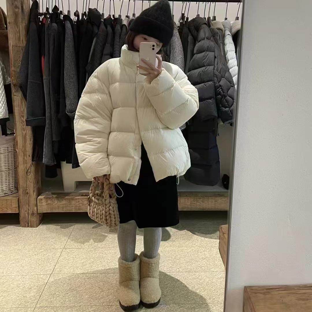 hello家轻量羽绒服立领面服纯色