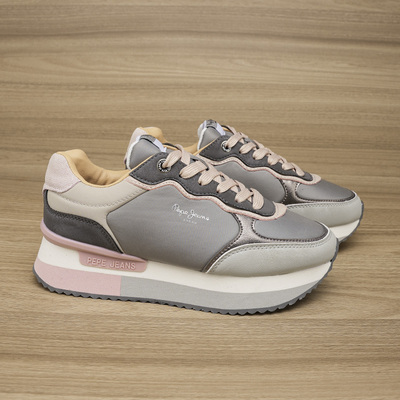 女鞋低帮系带厚底休闲板鞋