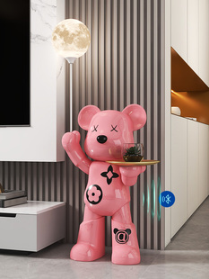 边桌 饰灯卡通迎宾软装 轻奢网红暴熊客厅电视柜沙发旁落地式 装