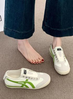 英国真皮Forrest女式训练鞋2025新款夏季薄底运动鞋休闲单腿白色