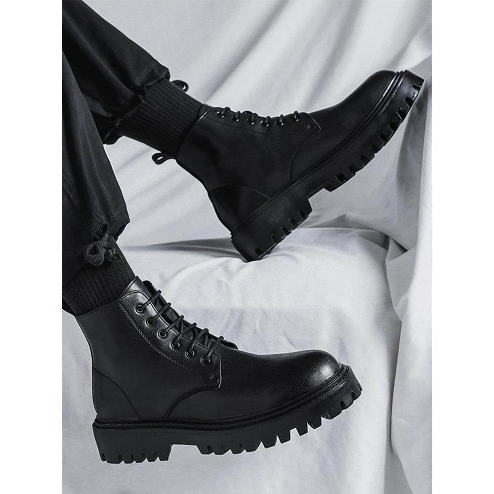 马丁靴男高帮真皮英伦风2025新款秋冬男士工装潮牌青年百搭鞋子男,流行男鞋,马丁靴,淘宝优惠券,粉丝福利购,淘宝优惠卷