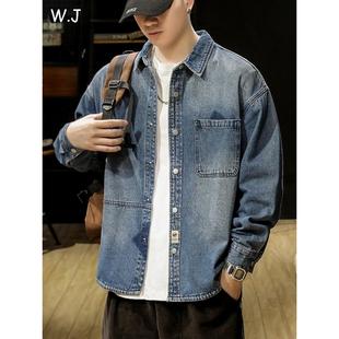 neith 宽松痞帅大码 BIAS美式 秋季 百搭 覆古牛仔外套男长袖 潮牌it