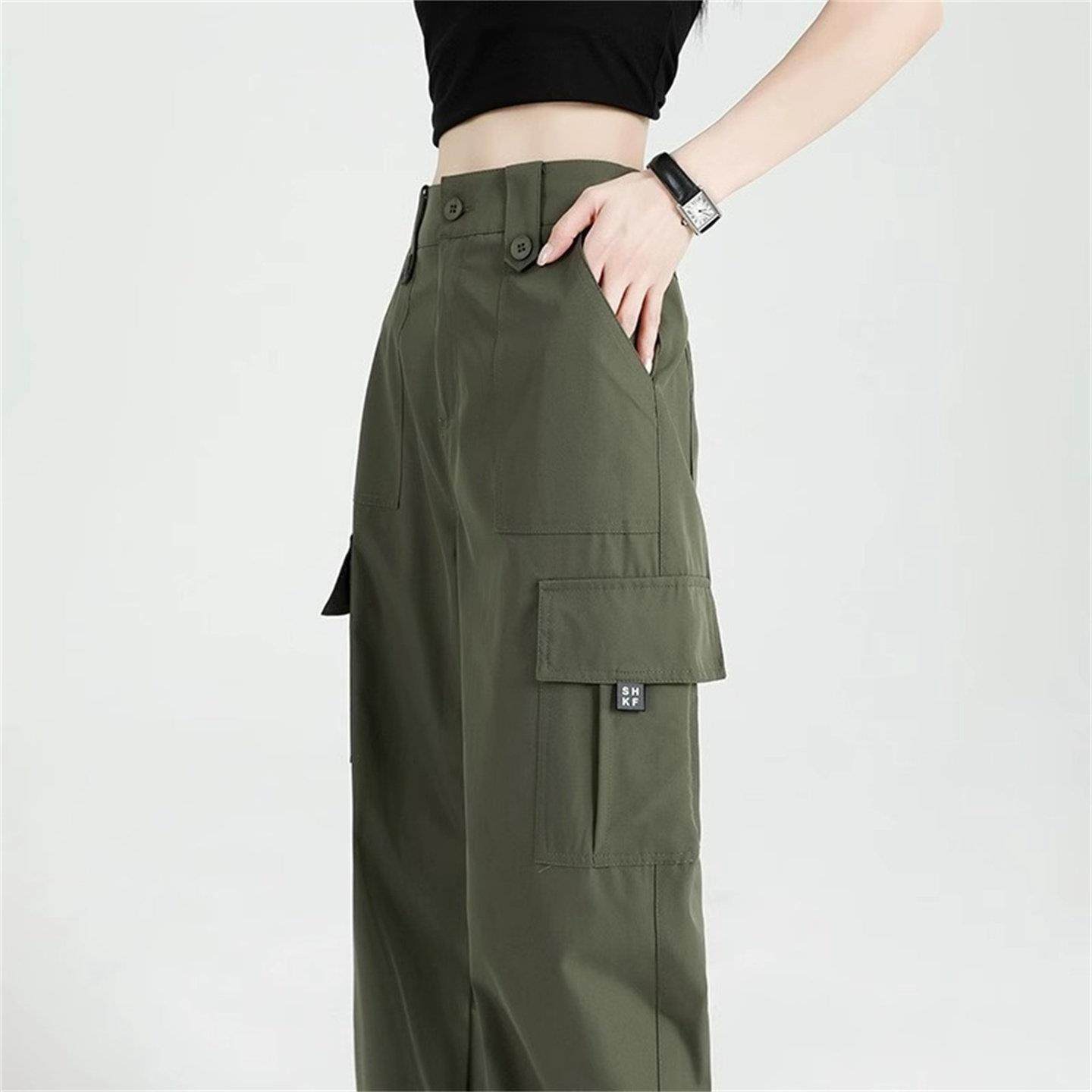 Canary Kiss加绒军绿色工装裤女2025年秋冬高个子速干宽松运动裤,女装/女士精品,大码裤装,淘宝优惠券,粉丝福利购,淘宝优惠卷