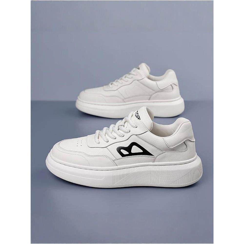 欧洲站男鞋板鞋男款2025秋季新品厚底透气运动舒适百搭男士休闲鞋